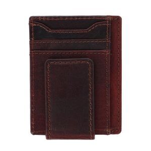 CTM Men's Leather Front Pocket Money Clip